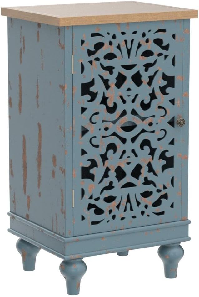 Carved Small Accent Cabinet