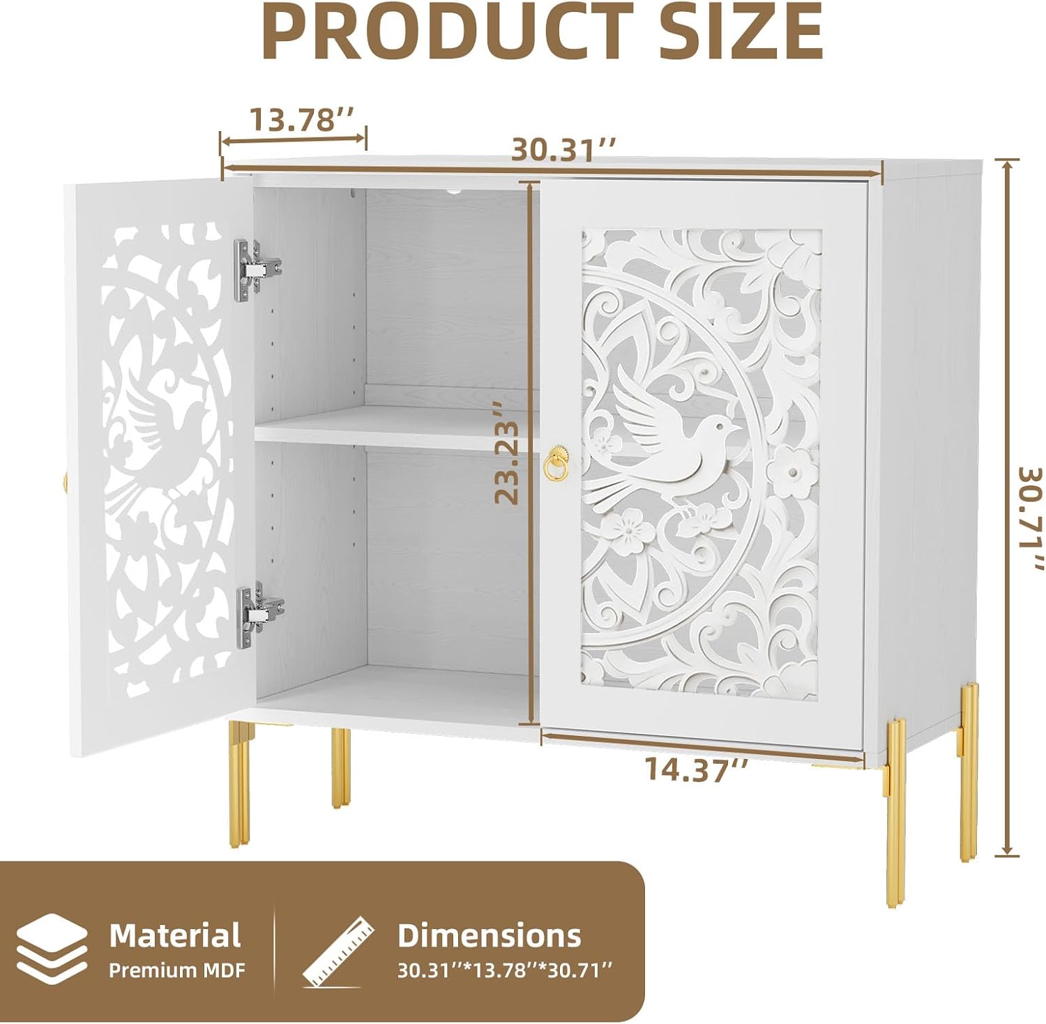 Hollow-Carved Accent Cabinet