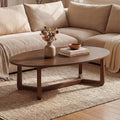 46" Walnut Oval Coffee Table