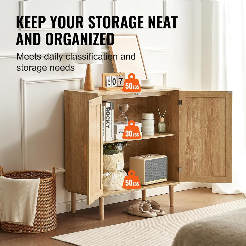 Natural 2-Door Sideboard Cabinet