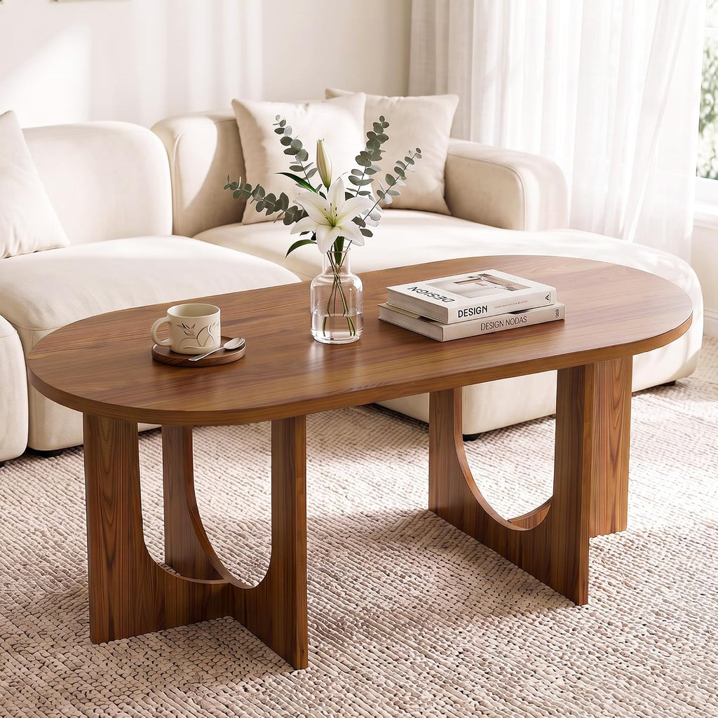 Modern Oval Living Room Center Coffee Table
