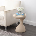 19.75" Mocha Sculptural Side Table