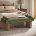 Fern Scroll Arm Fluted Leg Entryway Bench