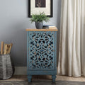 Carved Small Accent Cabinet