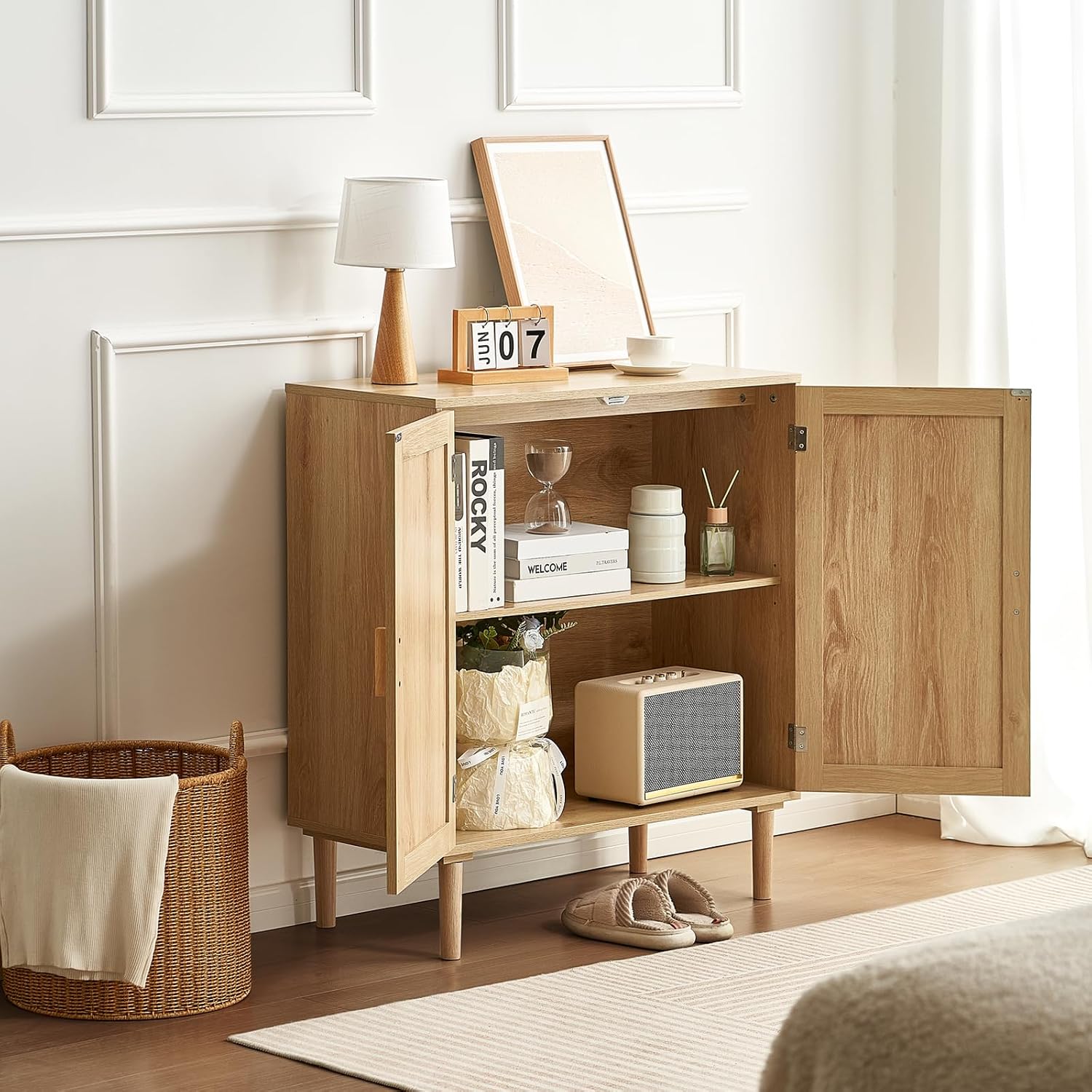 Natural 2-Door Sideboard Cabinet
