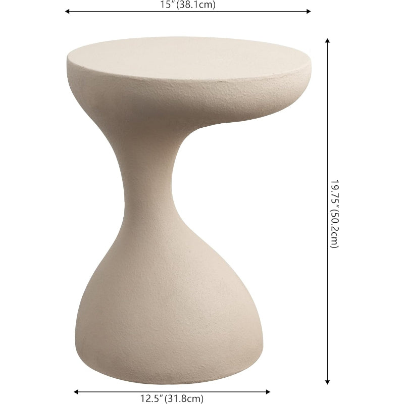 19.75" Mocha Sculptural Side Table