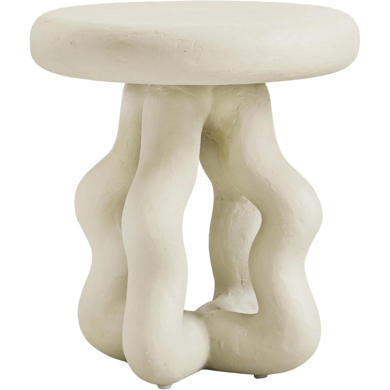 Maddie Cream Textured Side Table